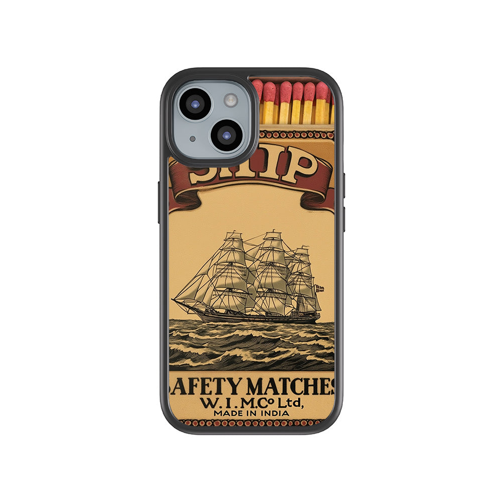 Ship Safety Matches 3D Skin with Shockguard Armour Magsafe Case for Apple iPhone 15 Plus