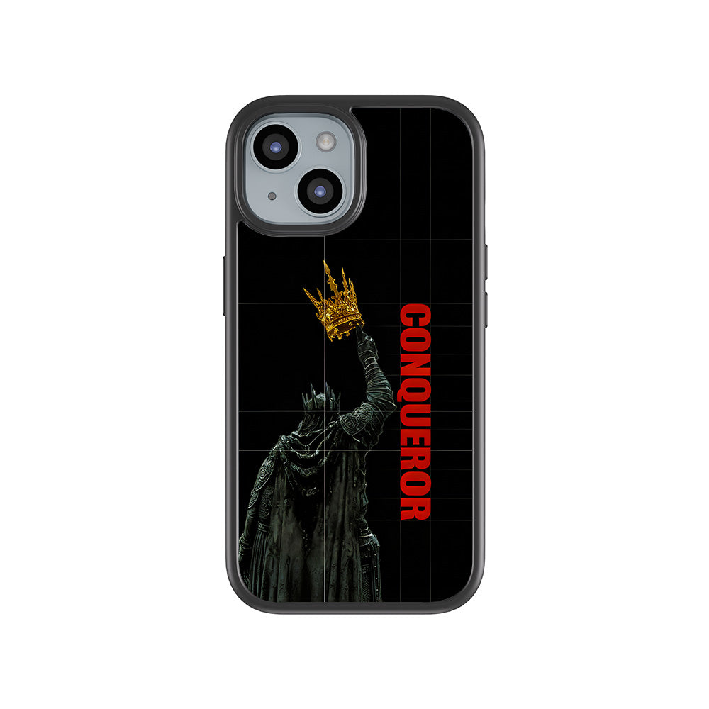 Crowned Conqueror 3D Skin with Shockguard Armour Magsafe Case for Apple iPhone 15 Plus