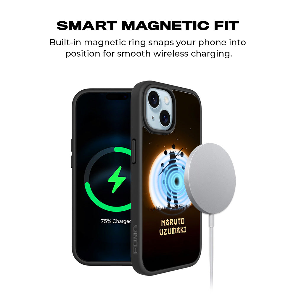 Uzumaki Naruto Anime 3D Skin with Shockguard Armour Magsafe Case for Apple iPhone 15