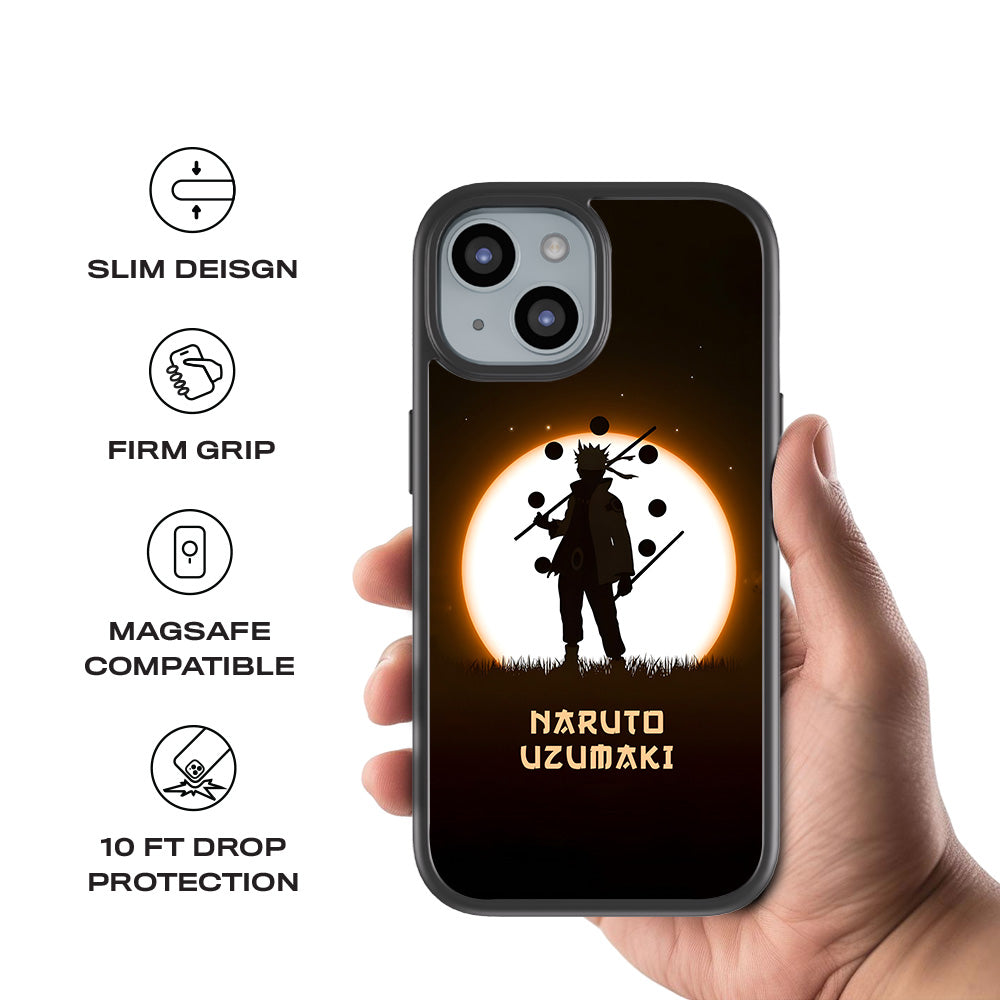 Uzumaki Naruto Anime 3D Skin with Shockguard Armour Magsafe Case for Apple iPhone 15