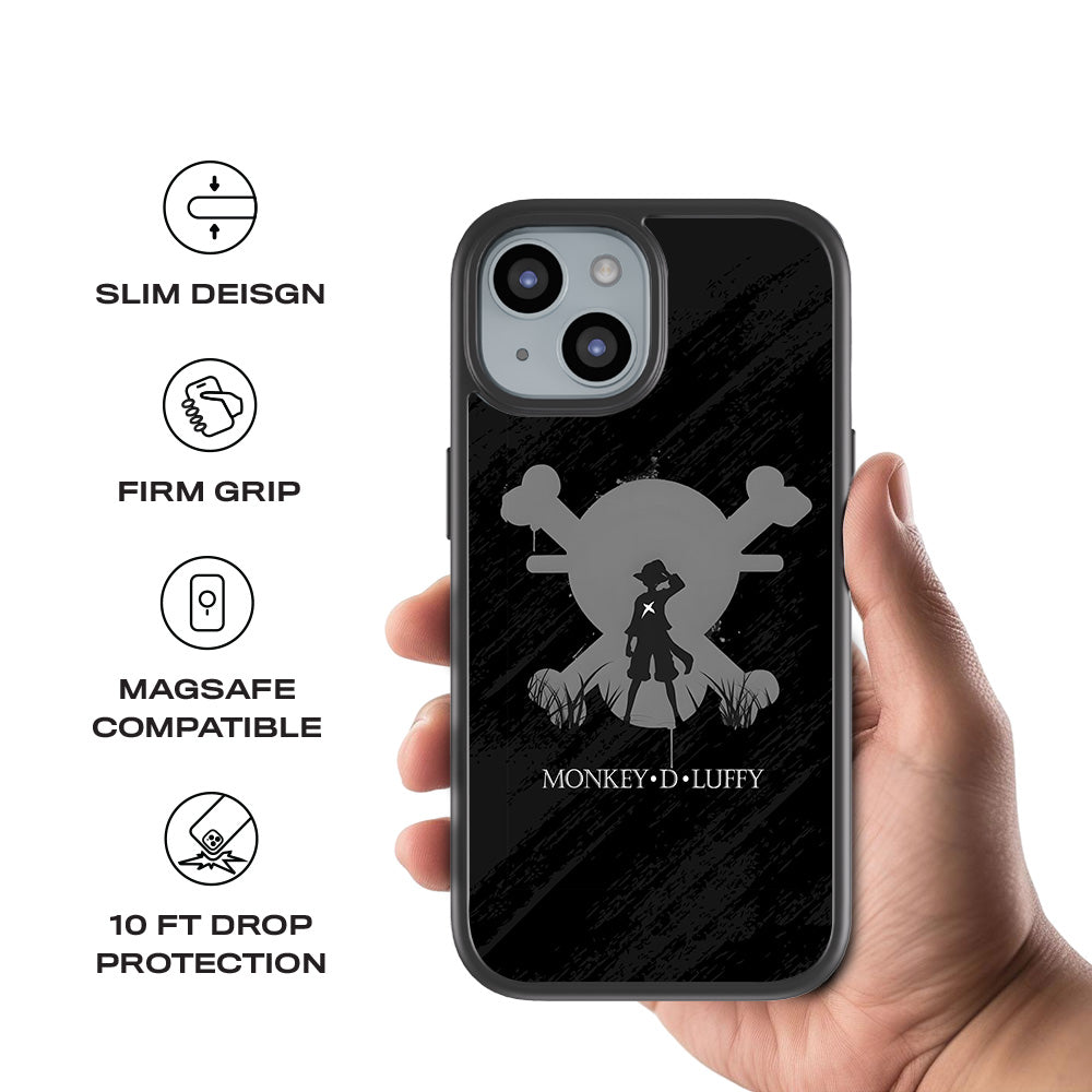 Monkey D Luffy Anime 3D Skin with Shockguard Armour Magsafe Case for Apple iPhone 15 Plus