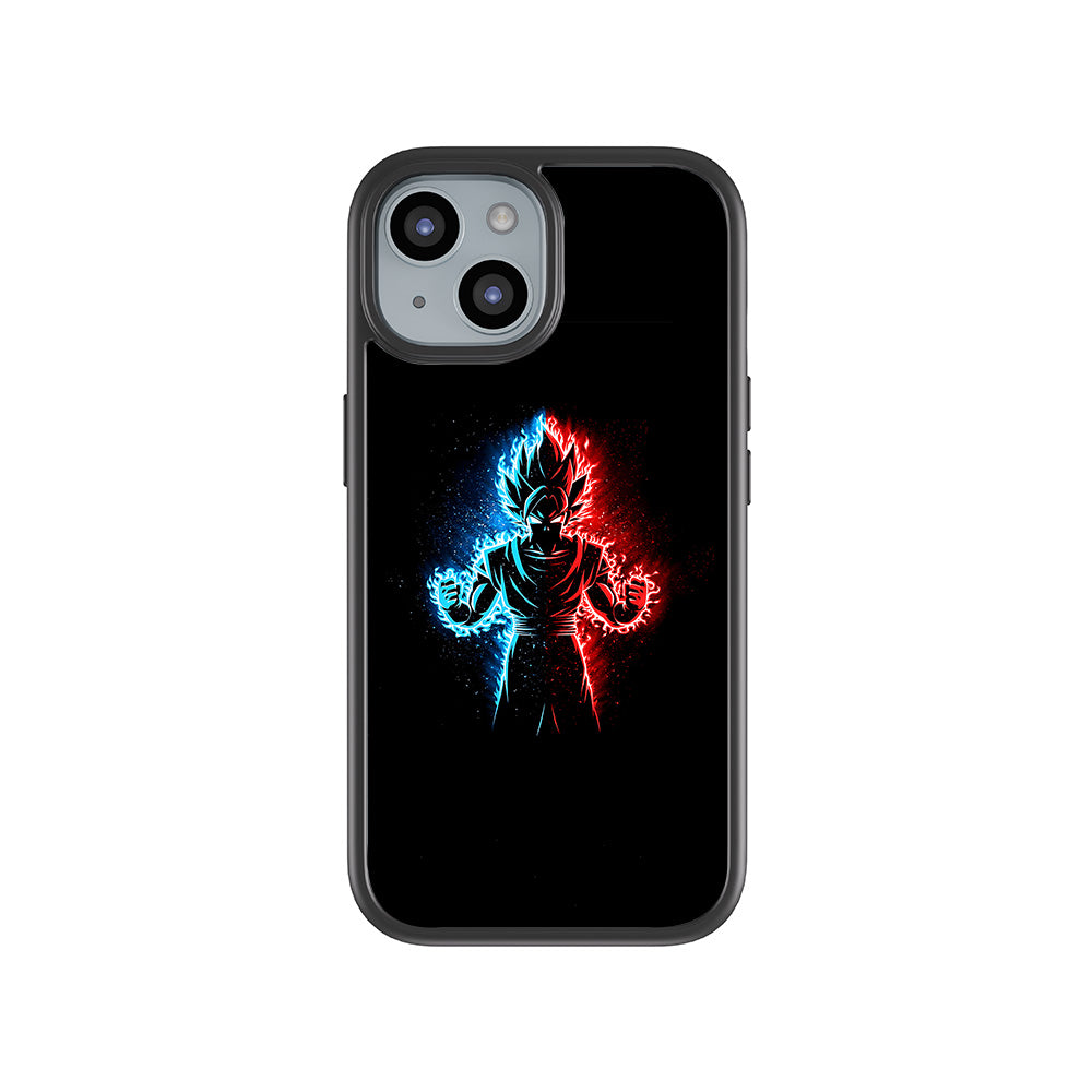 Vegeta in Dual Color Anime 3D Skin with Shockguard Armour Magsafe Case for Apple iPhone 15 Plus