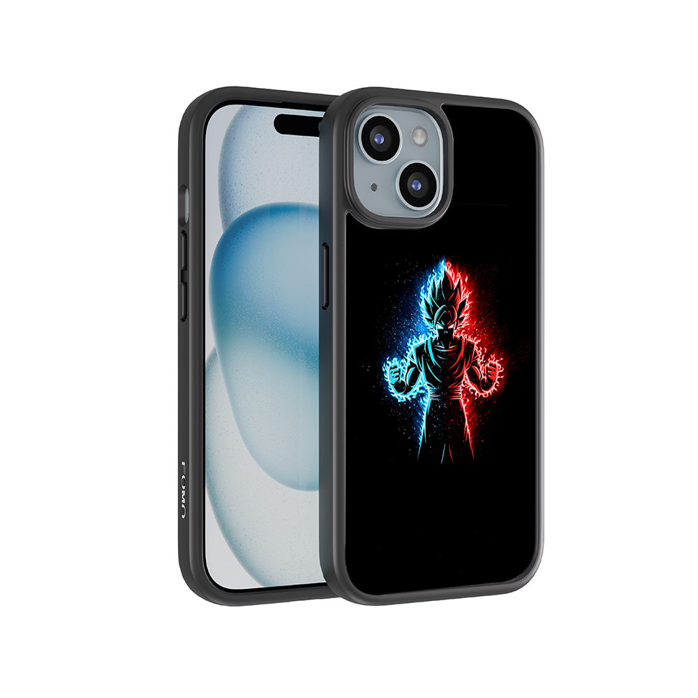Vegeta in Dual Color Anime 3D Skin with Shockguard Armour Magsafe Case for Apple iPhone 15 Plus