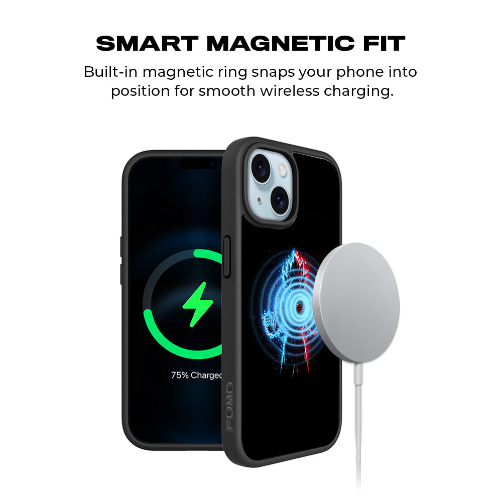 Vegeta in Dual Color Anime 3D Skin with Shockguard Armour Magsafe Case for Apple iPhone 15 Plus