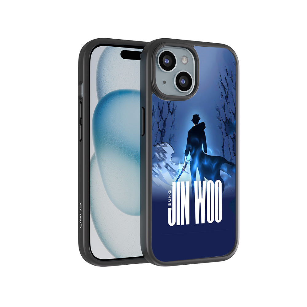Jin Woo S-Rank Hunter Anime 3D Skin with Shockguard Armour Magsafe Case for Apple iPhone 15