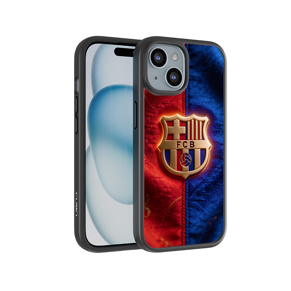 FC Barcelona Sports 3D Skin with Shockguard Armour Magsafe Case for Apple iPhone 15 Plus