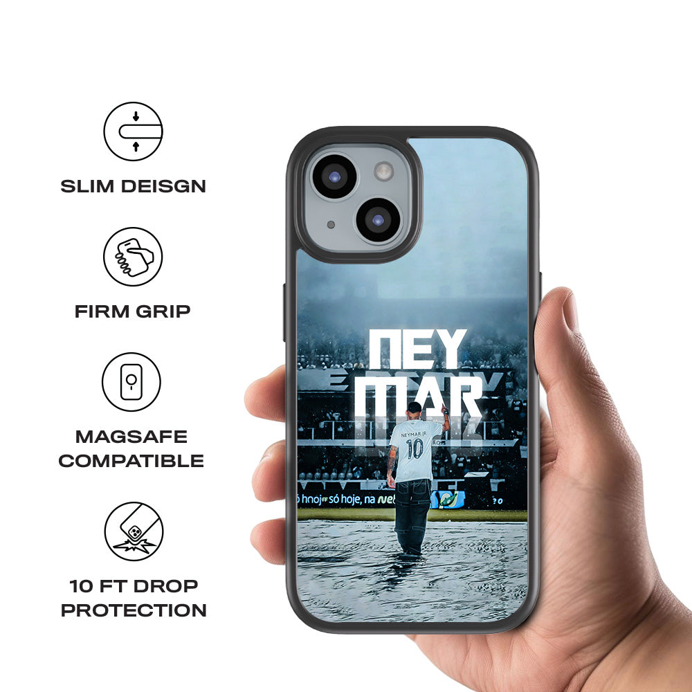 Neymar Powerful Presence Sports 3D Skin with Shockguard Armour Magsafe Case for Apple iPhone 15