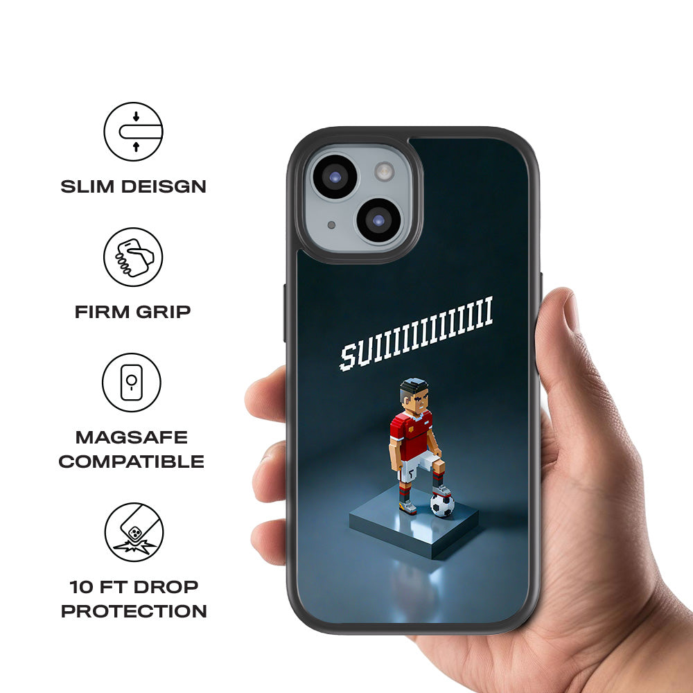 Legend Ronaldo 3D Skin with Shockguard Armour Magsafe Case for Apple iPhone 15