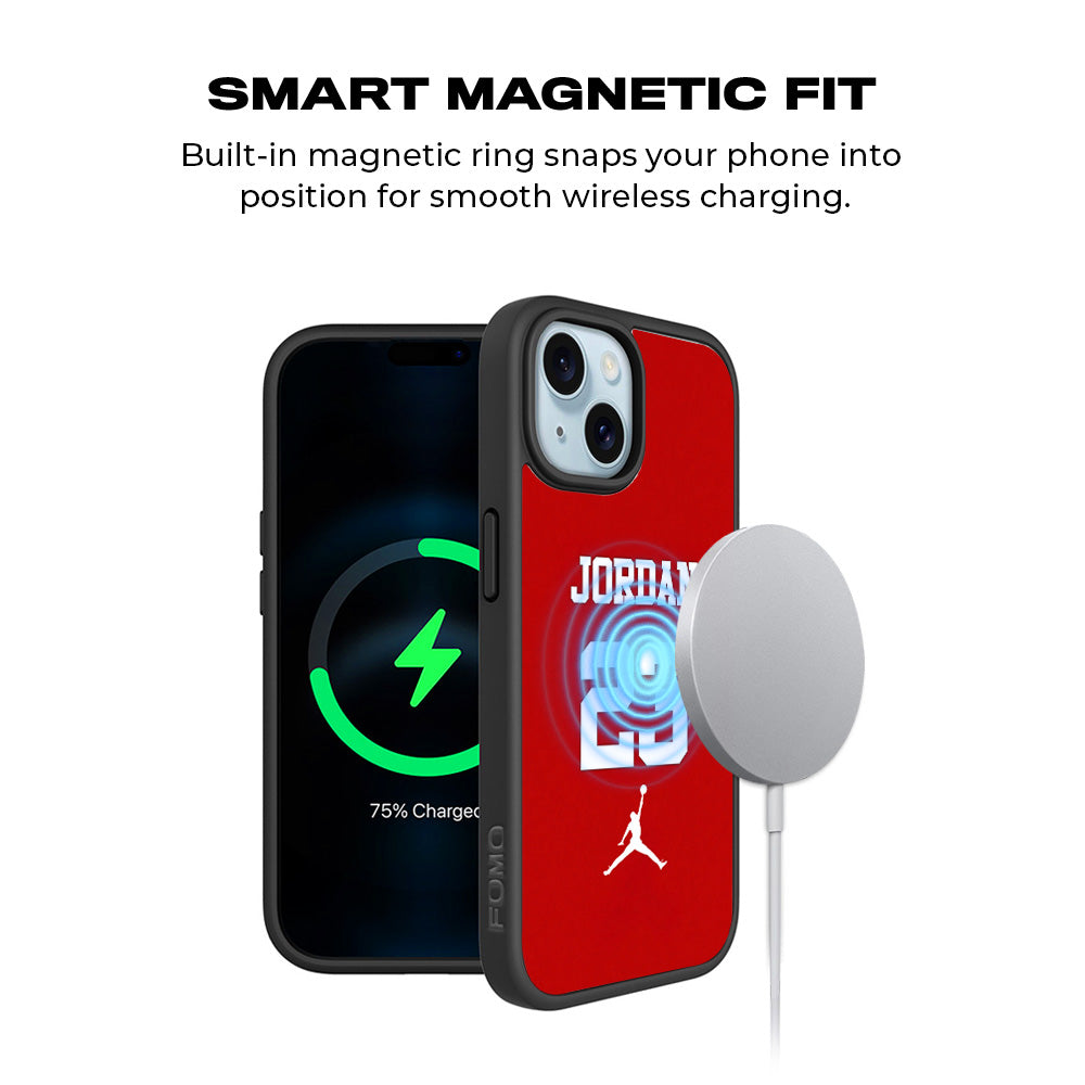 Jordan 23 3D Skin with Shockguard Armour Magsafe Case for Apple iPhone 15
