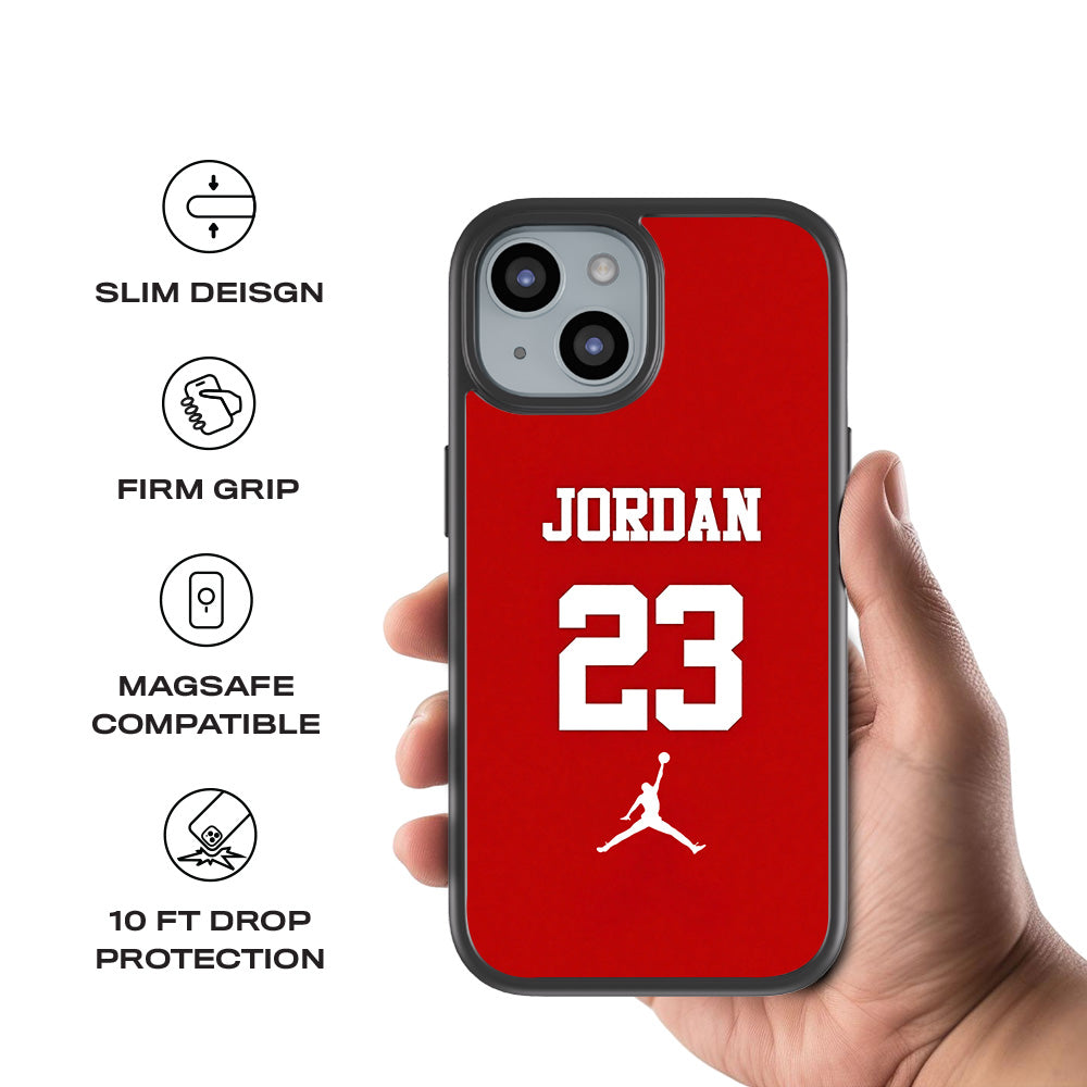 Jordan 23 3D Skin with Shockguard Armour Magsafe Case for Apple iPhone 15