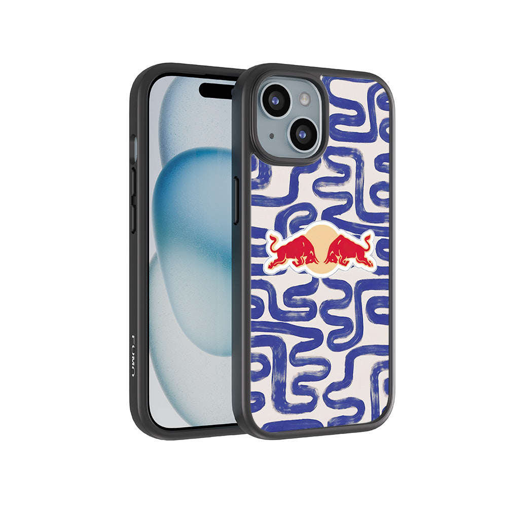 Red Bull Design 3D Skin with Shockguard Armour Magsafe Case for Apple iPhone 15 Plus