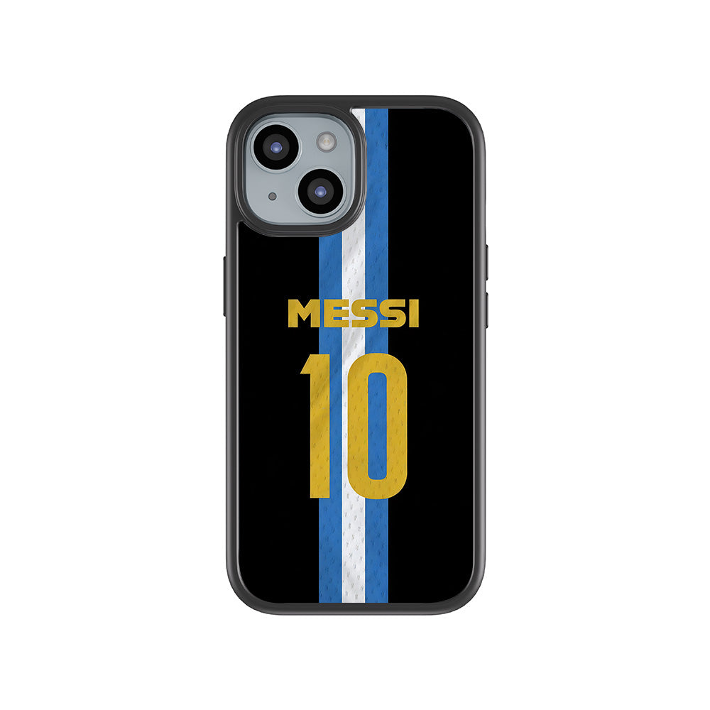 Messi Argentina Jersey 3D Skin with Shockguard Armour Magsafe Case for Apple iPhone 15 Plus