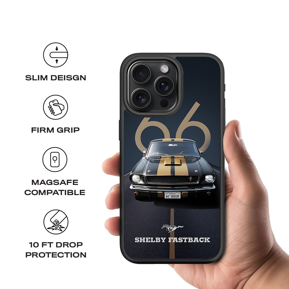 Shelby Mustang GT350H 3D Skin with Shockguard Armour Magsafe Case for Apple iPhone 15 Pro Max