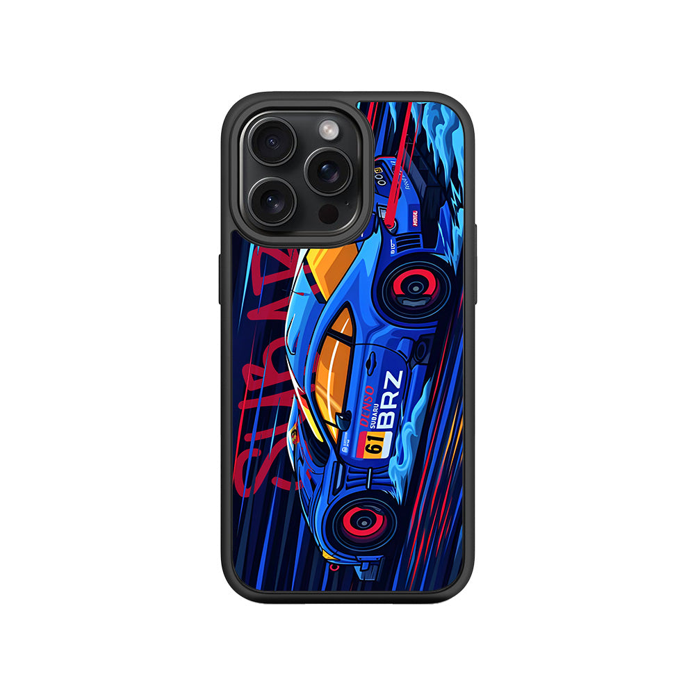 Subaru BRZ 3D Skin with Shockguard Armour Magsafe Case for Apple iPhone 15 Pro Max