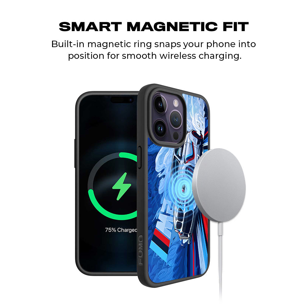 BMW M2 3D Skin with Shockguard Armour Magsafe Case for Apple iPhone 15 Pro Max