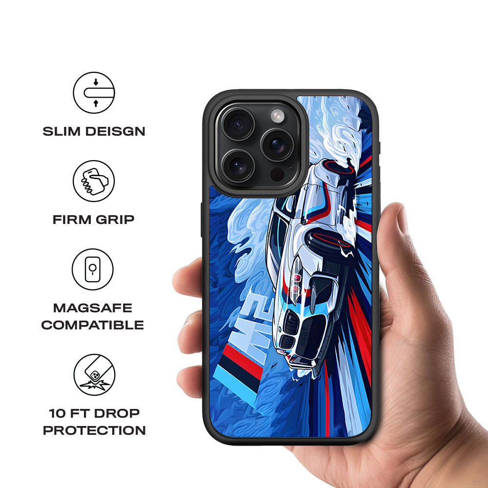 BMW M2 3D Skin with Shockguard Armour Magsafe Case for Apple iPhone 15 Pro Max