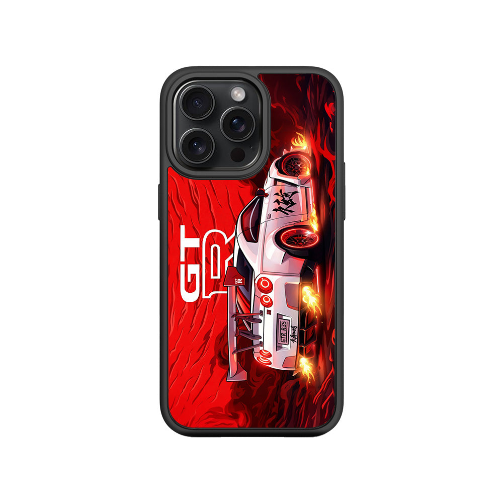 Nissan GTR Racing Edition 3D Skin with Shockguard Armour Magsafe Case for Apple iPhone 15 Pro Max