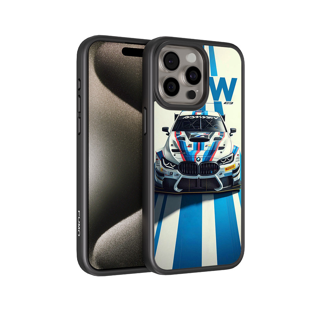 BMW GT Racing 3D Skin with Shockguard Armour Magsafe Case for Apple iPhone 15 Pro Max