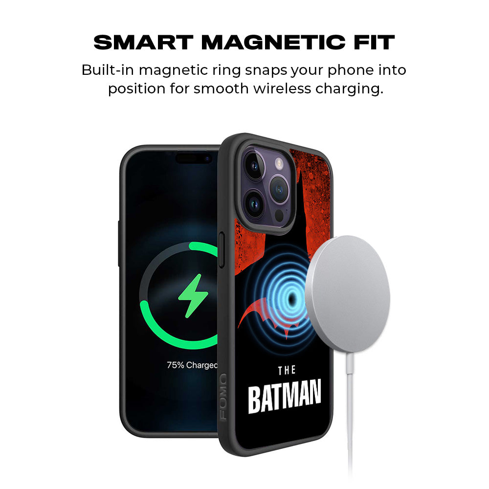 The Batman Comic 3D Skin with Shockguard Armour Magsafe Case for Apple iPhone 15 Pro