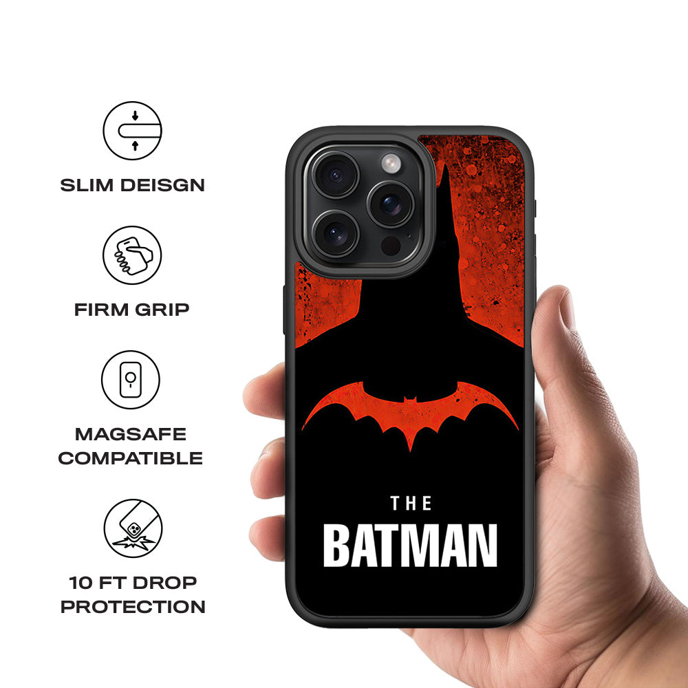The Batman Comic 3D Skin with Shockguard Armour Magsafe Case for Apple iPhone 15 Pro