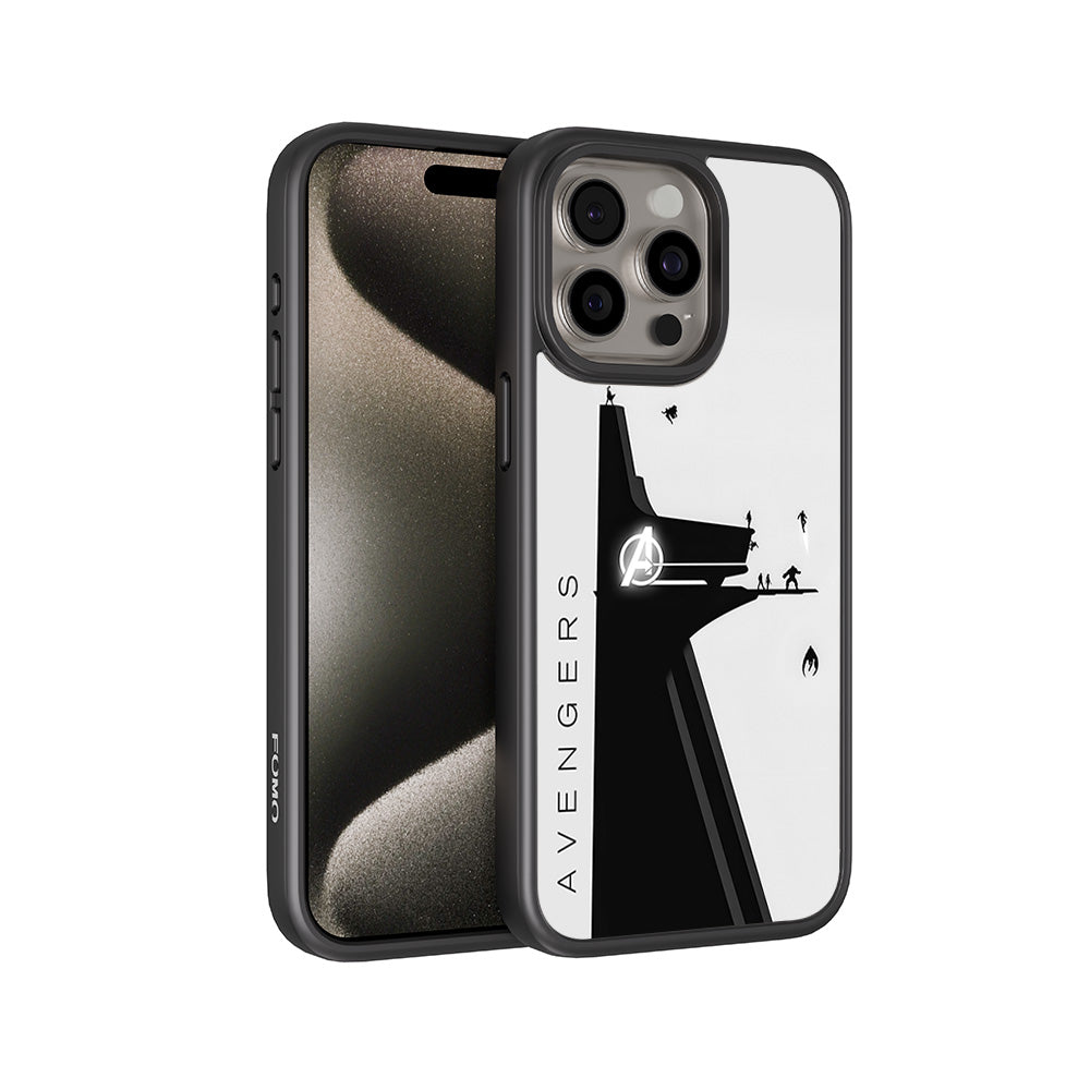 Avengers In Action 3D Skin with Shockguard Armour Magsafe Case for Apple iPhone 15 Pro