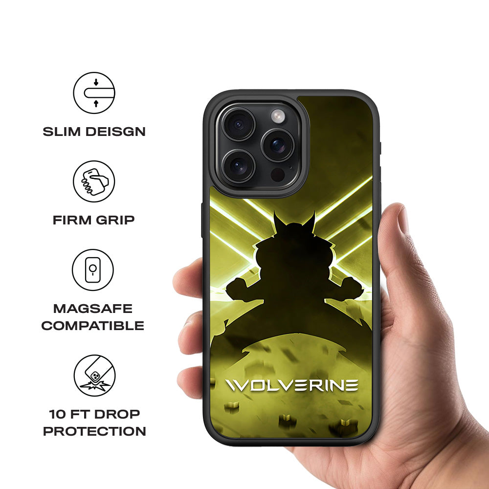 The Wolverine Comic 3D Skin with Shockguard Armour Magsafe Case for Apple iPhone 15 Pro