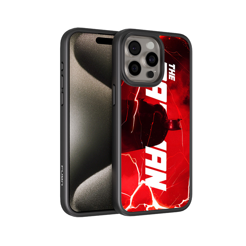 Red Rage Batman Comics 3D Skin with Shockguard Armour Magsafe Case for Apple iPhone 15 Pro Max