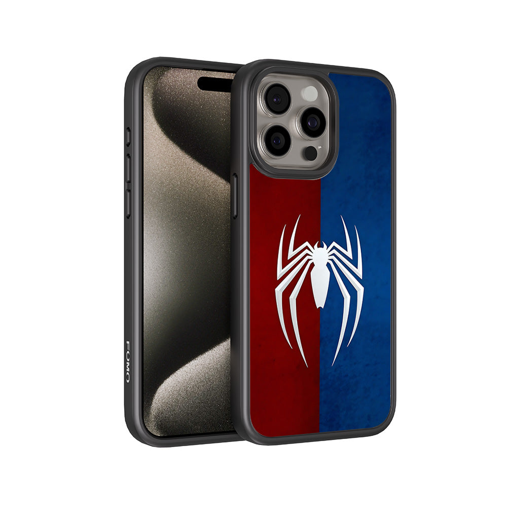 Spidey Emblem 3D Skin with Shockguard Armour Magsafe Case for Apple iPhone 15 Pro