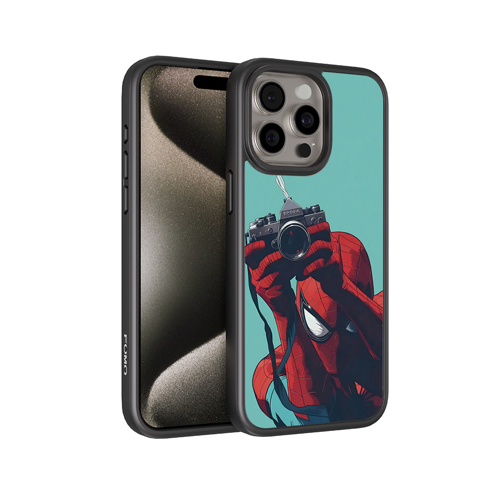 Spider-Man: Picture Perfect Shot 3D Skin with Shockguard Armour Magsafe Case for Apple iPhone 15 Pro