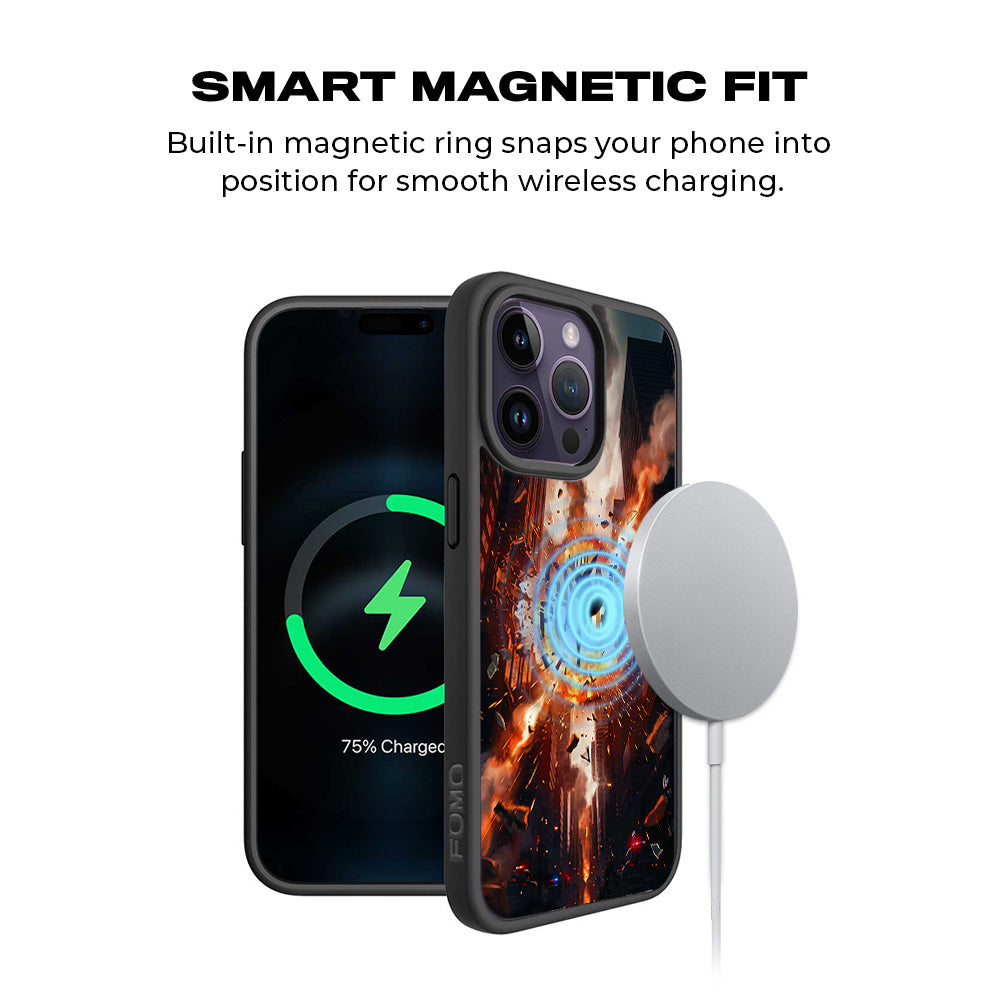 Spider-Man With Great Power 3D Skin with Shockguard Armour Magsafe Case for Apple iPhone 15 Pro