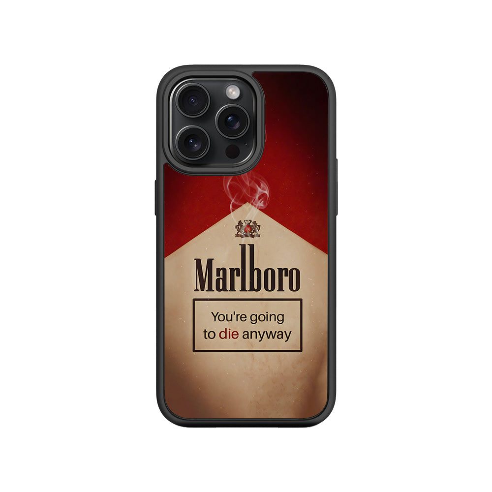Marlboro Dark Humor 3D Skin with Shockguard Armour Magsafe Case for Apple iPhone 15 Pro Max