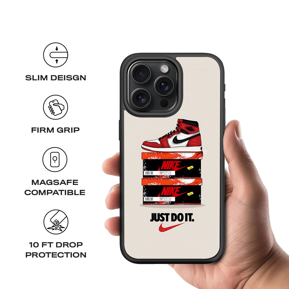 Nike Air Jordan 3D Skin with Shockguard Armour Magsafe Case for Apple iPhone 15 Pro