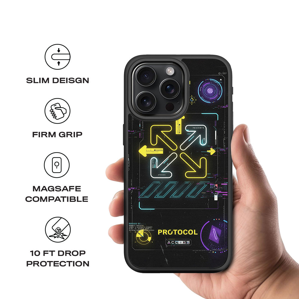 System and 15 Plustocol 3D Skin with Shockguard Armour Magsafe Case for Apple iPhone 15 Pro