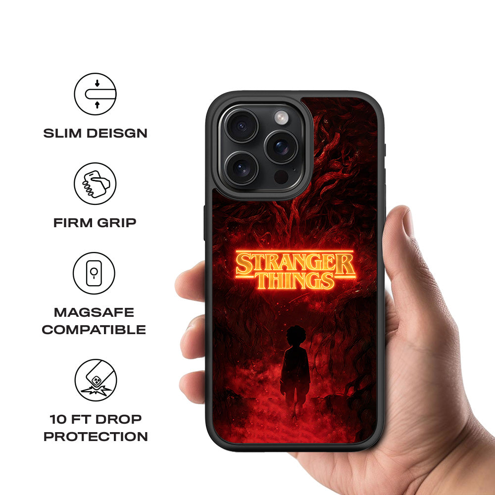 Stranger Things 3D Skin with Shockguard Armour Magsafe Case for Apple iPhone 15 Pro