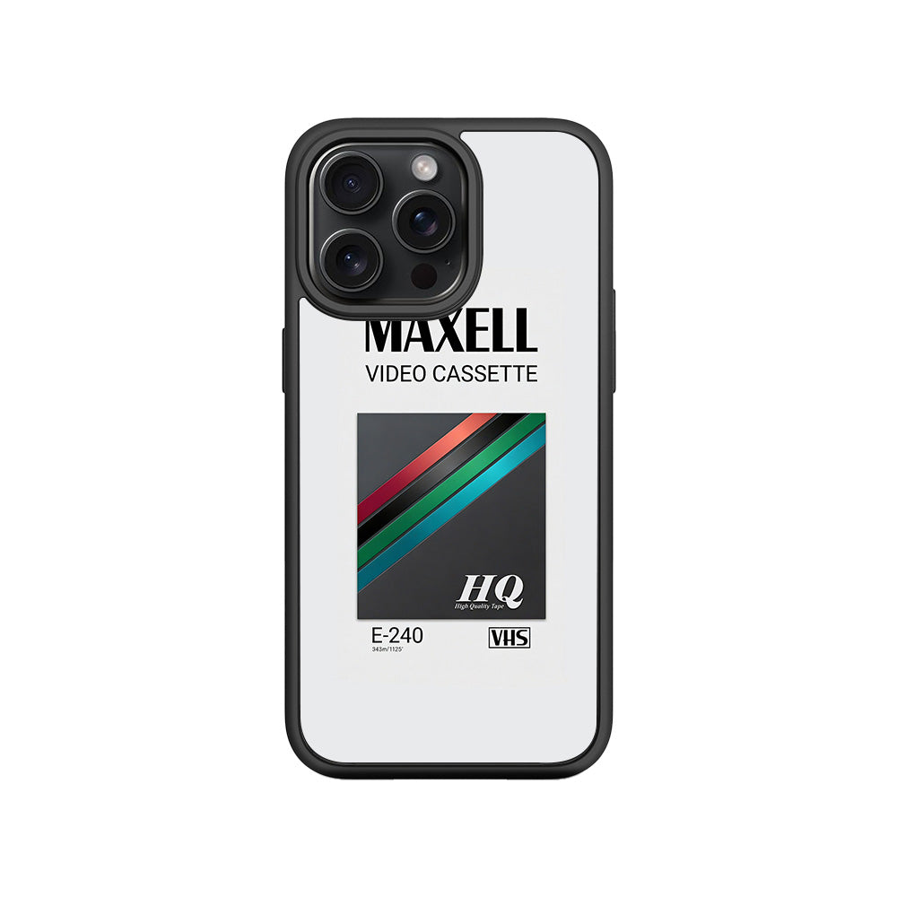 Maxell Video Cassette 3D Skin with Shockguard Armour Magsafe Case for Apple iPhone 15 Pro