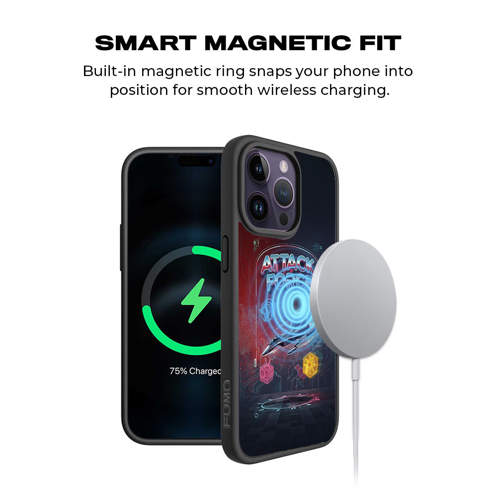 Attack Force 3D Skin with Shockguard Armour Magsafe Case for Apple iPhone 15 Pro Max