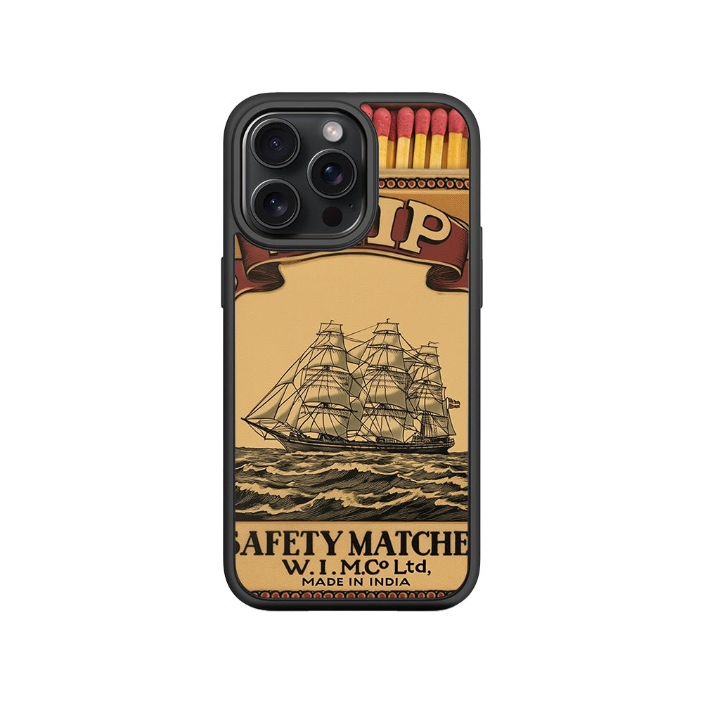 Ship Safety Matches 3D Skin with Shockguard Armour Magsafe Case for Apple iPhone 15 Pro