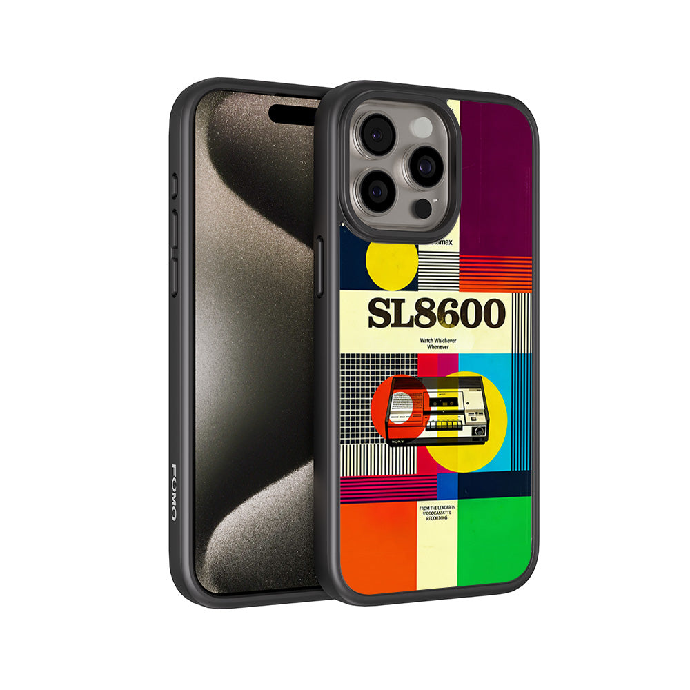 Betamax Vintage Vibes 3D Skin with Shockguard Armour Magsafe Case for Apple iPhone 15 Pro