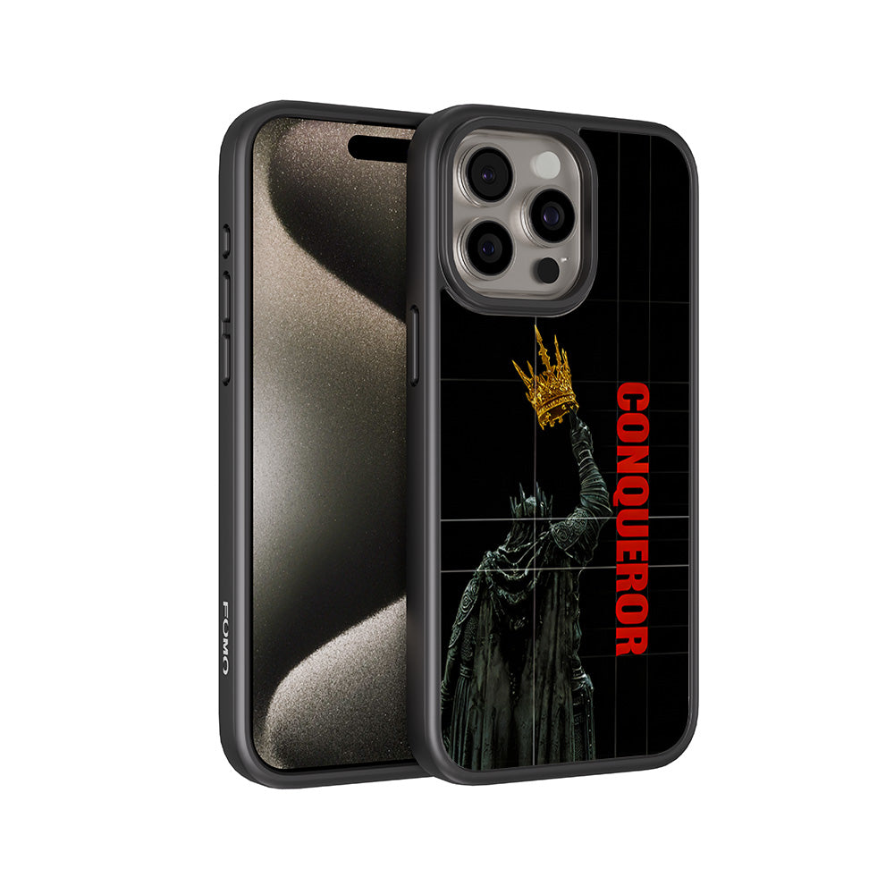 Crowned Conqueror 3D Skin with Shockguard Armour Magsafe Case for Apple iPhone 15 Pro Max
