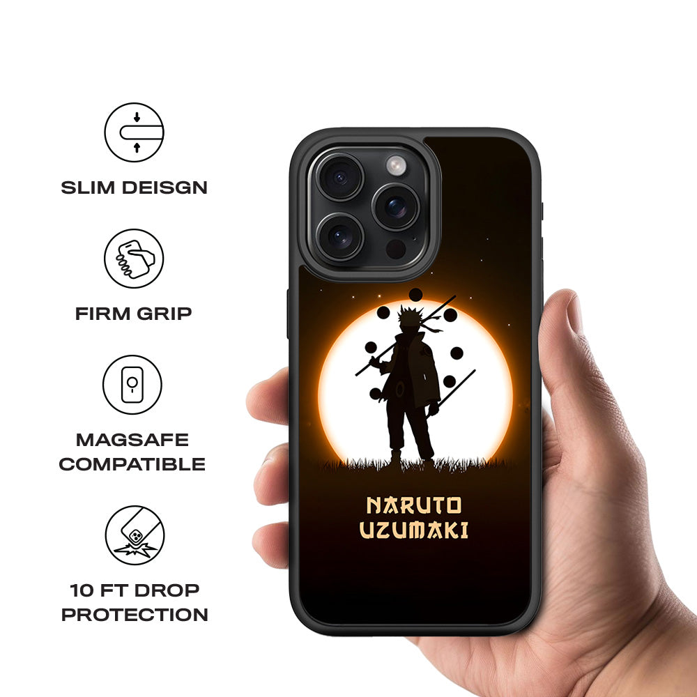 Uzumaki Naruto Anime 3D Skin with Shockguard Armour Magsafe Case for Apple iPhone 15 Pro Max