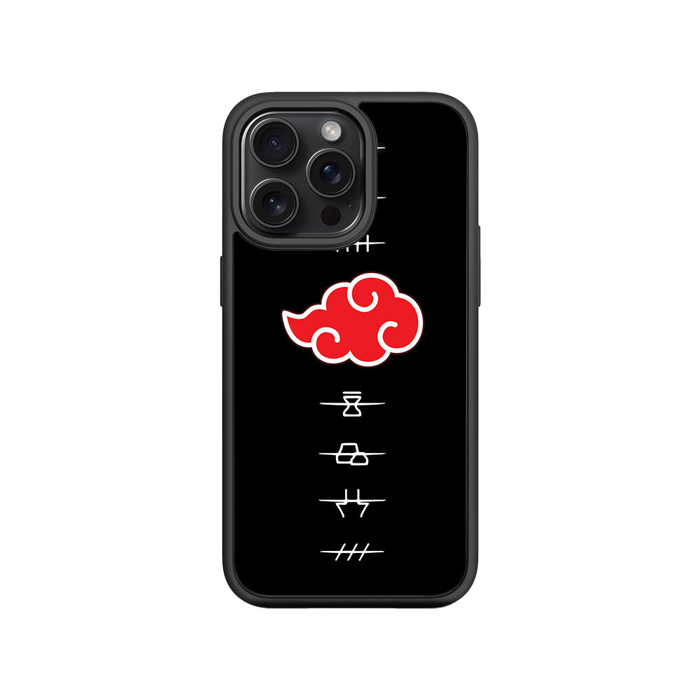 Akatsuki Logo Naruto Anime 3D Skin with Shockguard Armour Magsafe Case for Apple iPhone 15 Pro