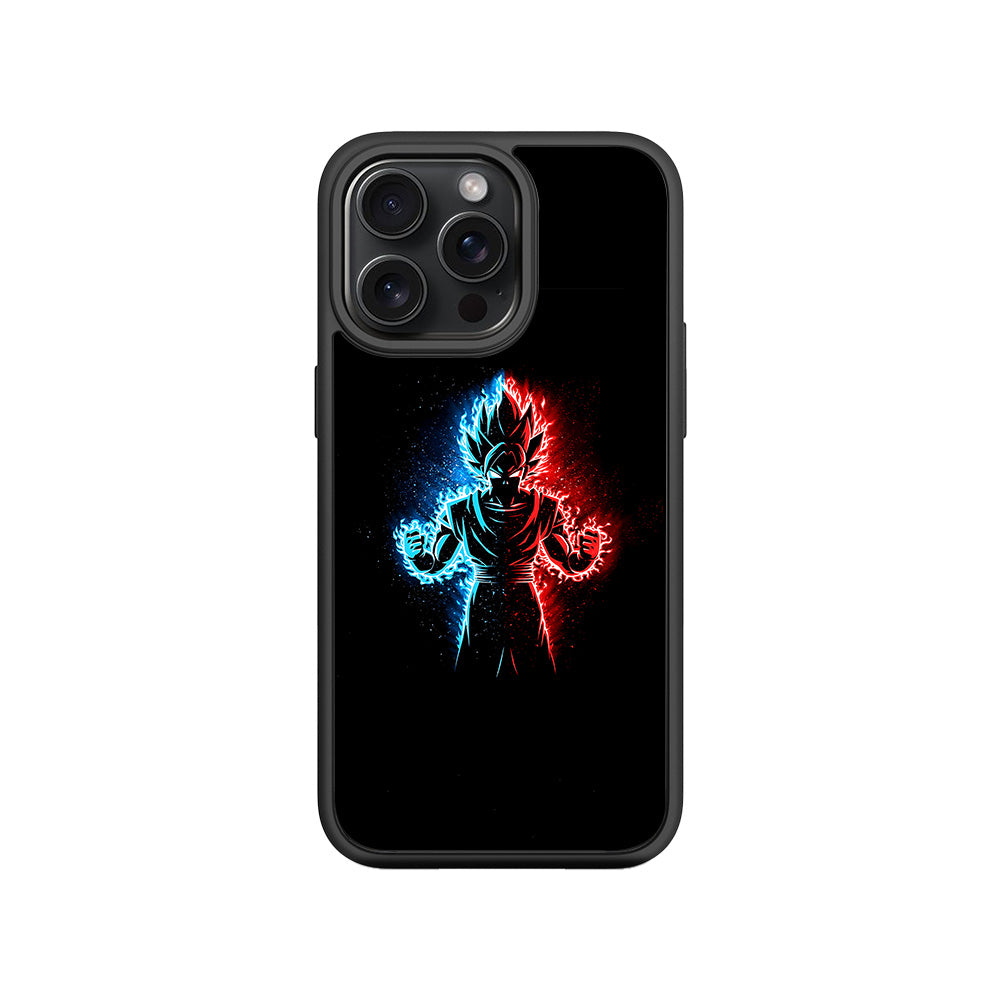 Vegeta in Dual Color Anime 3D Skin with Shockguard Armour Magsafe Case for Apple iPhone 15 Pro Max