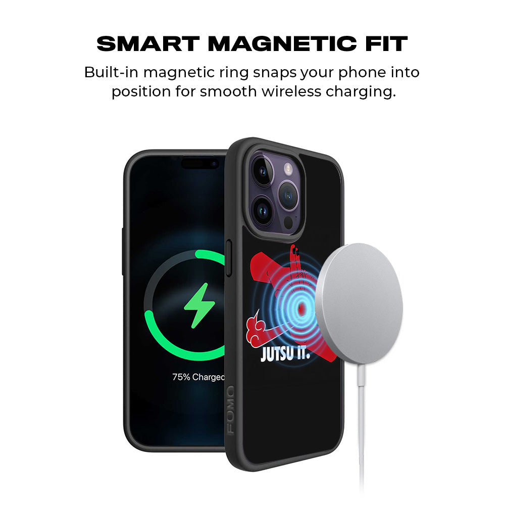 Just Jutsu It 3D Skin with Shockguard Armour Magsafe Case for Apple iPhone 15 Pro