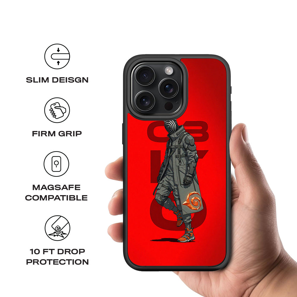 Obito Rebirth 3D Skin with Shockguard Armour Magsafe Case for Apple iPhone 15 Pro