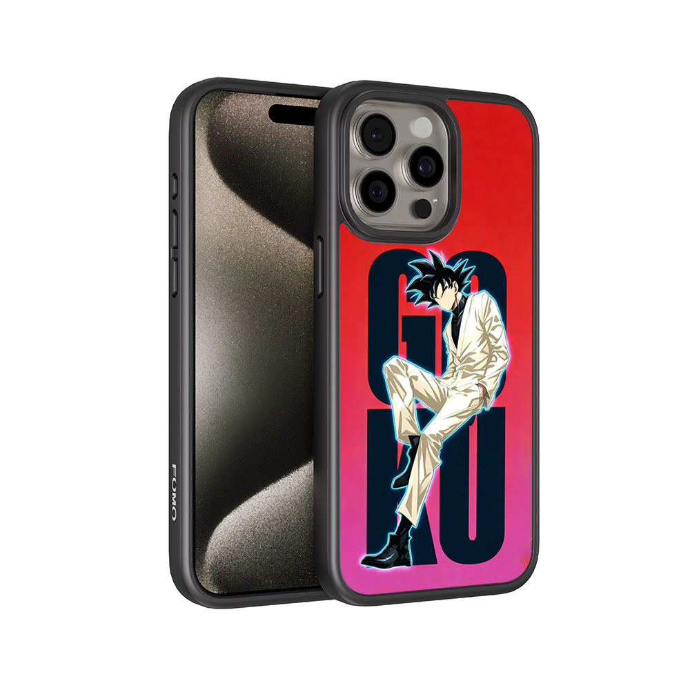 Goku Streetwear Aura 3D Skin with Shockguard Armour Magsafe Case for Apple iPhone 15 Pro