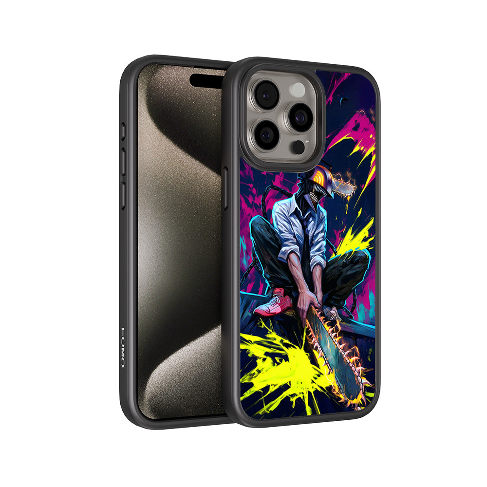 Chainsaw Man Denji 3D Skin with Shockguard Armour Magsafe Case for Apple iPhone 15 Pro