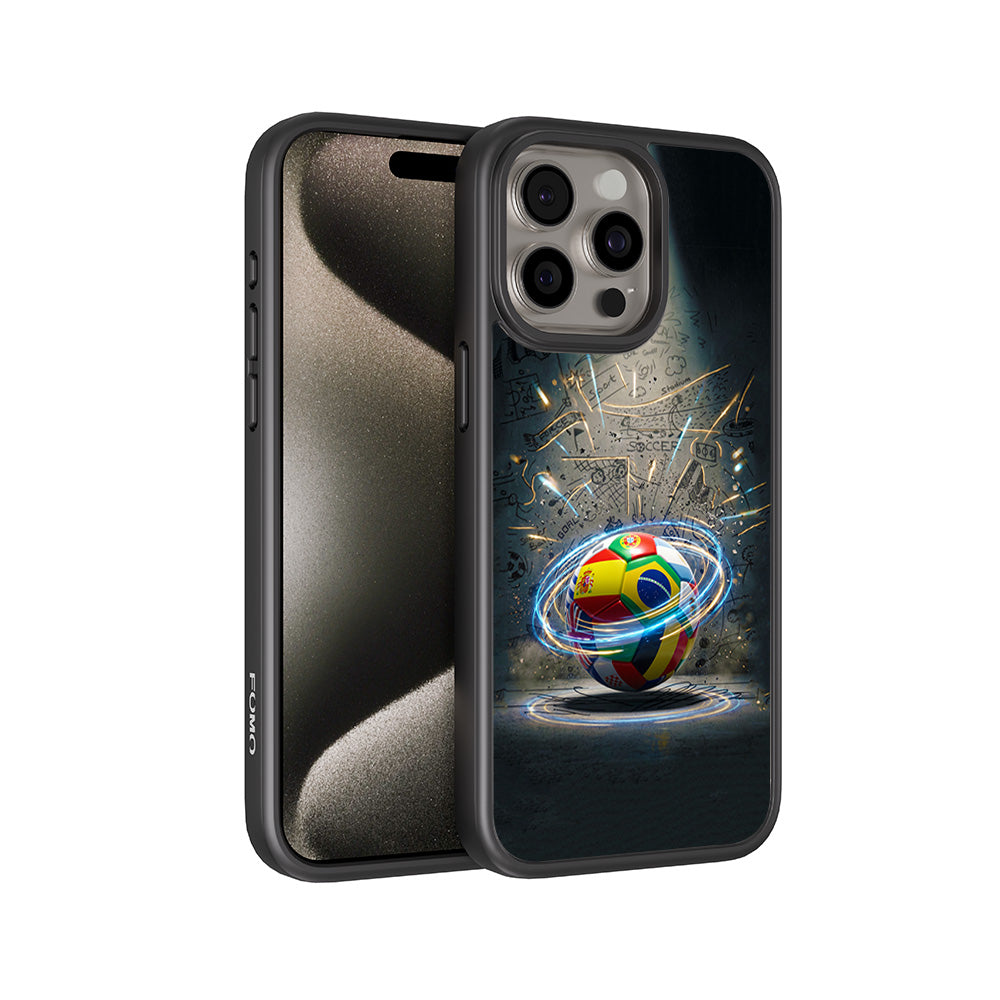 World Football Nations Sports 3D Skin with Shockguard Armour Magsafe Case for Apple iPhone 15 Pro