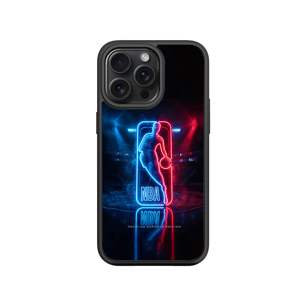 NBA Neon Arena Sports 3D Skin with Shockguard Armour Magsafe Case for Apple iPhone 15 Pro Max