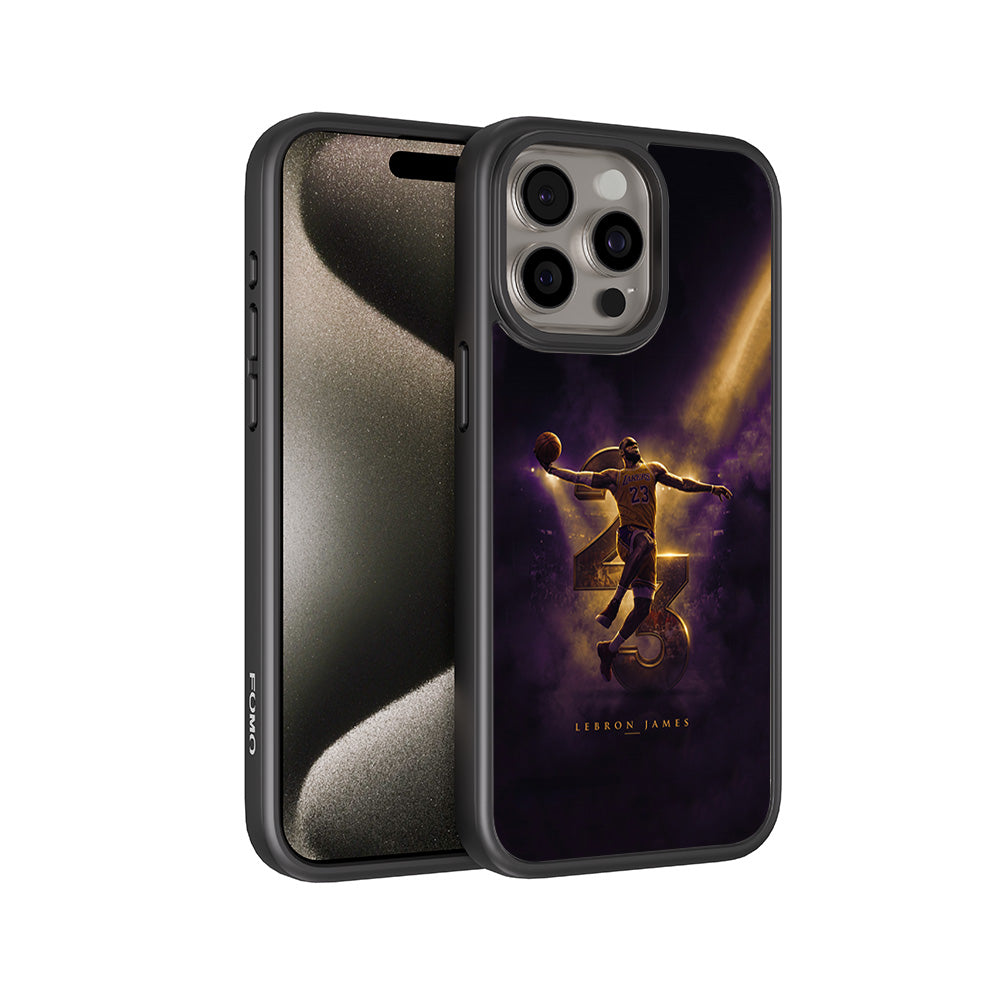 LeBron James King 23 Basketball Sports 3D Skin with Shockguard Armour Magsafe Case for Apple iPhone 15 Pro