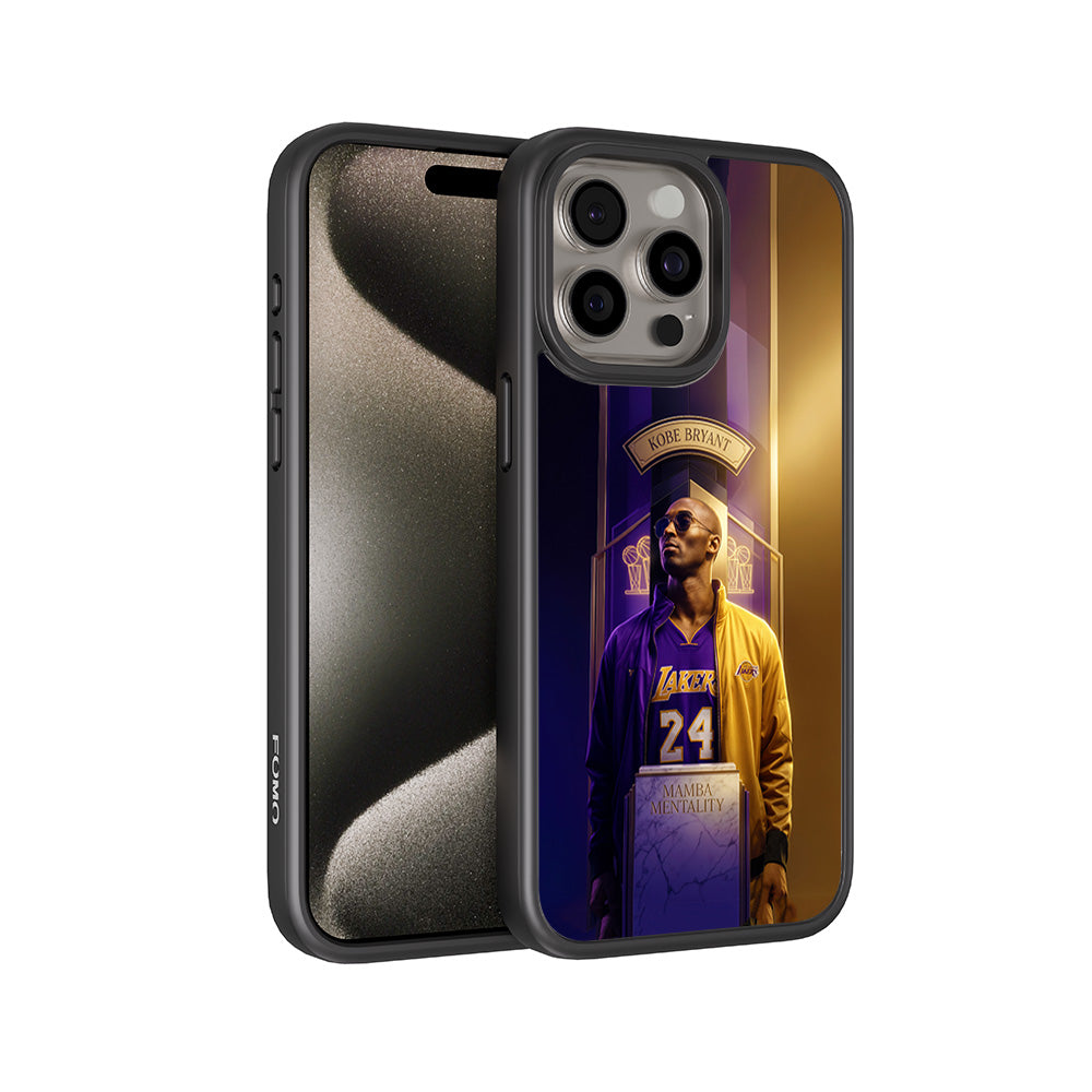 Kobe Bryant Mamba Mentality Sports 3D Skin with Shockguard Armour Magsafe Case for Apple iPhone 15 Pro Max